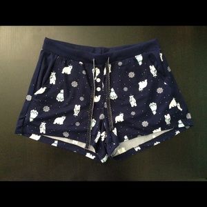 La Vie en Rose Polar Bear Pyjama Shorts NWT